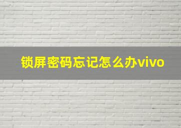 锁屏密码忘记怎么办vivo