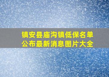 镇安县庙沟镇低保名单公布最新消息图片大全