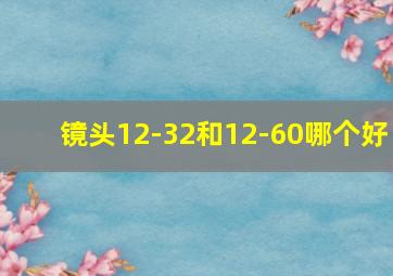 镜头12-32和12-60哪个好