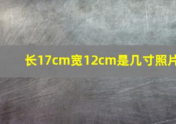 长17cm宽12cm是几寸照片