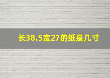 长38.5宽27的纸是几寸