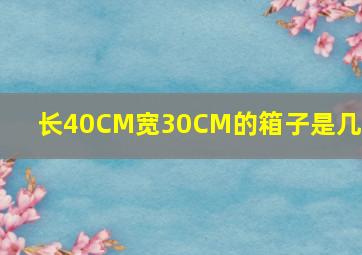 长40CM宽30CM的箱子是几寸