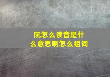 阮怎么读音是什么意思啊怎么组词