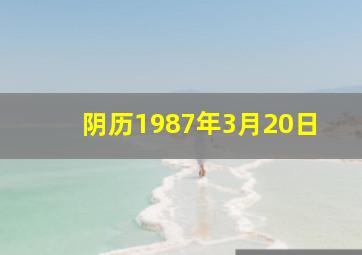 阴历1987年3月20日