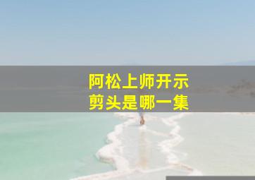 阿松上师开示剪头是哪一集