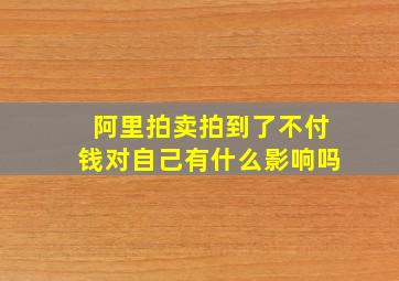 阿里拍卖拍到了不付钱对自己有什么影响吗