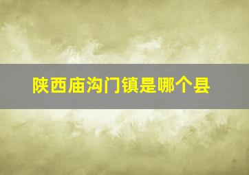 陕西庙沟门镇是哪个县