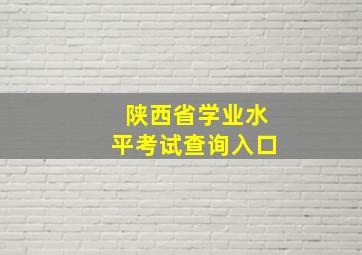 陕西省学业水平考试查询入口