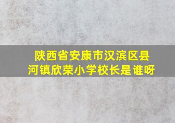 陕西省安康市汉滨区县河镇欣荣小学校长是谁呀