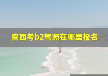 陕西考b2驾照在哪里报名