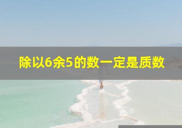 除以6余5的数一定是质数