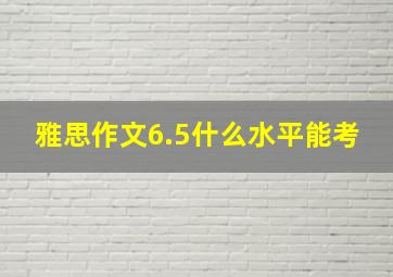 雅思作文6.5什么水平能考