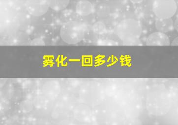 雾化一回多少钱