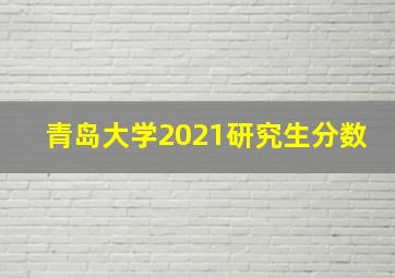 青岛大学2021研究生分数