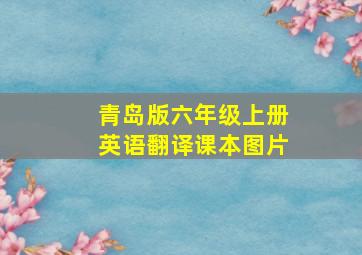 青岛版六年级上册英语翻译课本图片