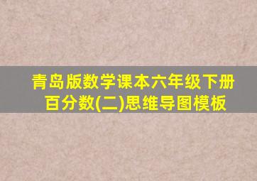 青岛版数学课本六年级下册百分数(二)思维导图模板