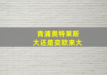 青浦奥特莱斯大还是奕欧来大