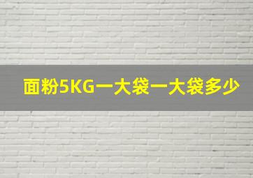 面粉5KG一大袋一大袋多少