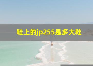 鞋上的jp255是多大鞋