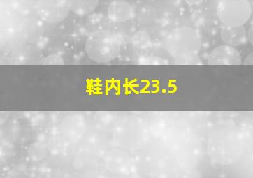 鞋内长23.5