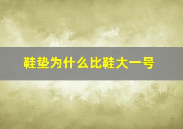 鞋垫为什么比鞋大一号