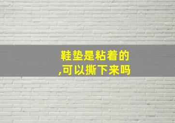 鞋垫是粘着的,可以撕下来吗