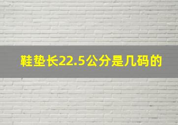 鞋垫长22.5公分是几码的