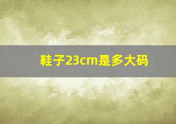 鞋子23cm是多大码