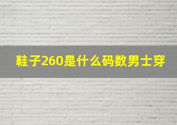 鞋子260是什么码数男士穿