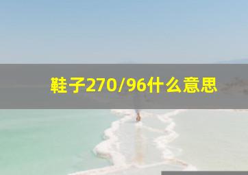 鞋子270/96什么意思