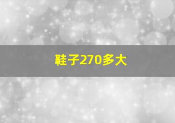 鞋子270多大