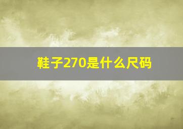 鞋子270是什么尺码