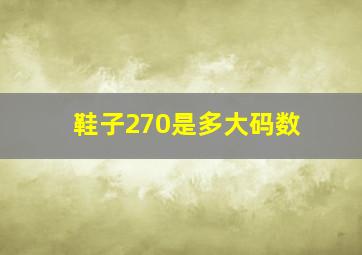 鞋子270是多大码数