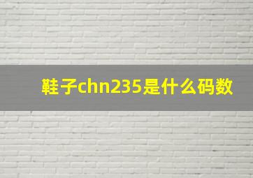 鞋子chn235是什么码数