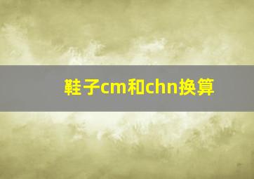 鞋子cm和chn换算