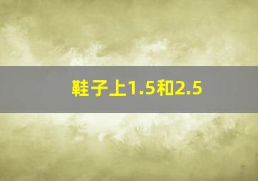 鞋子上1.5和2.5