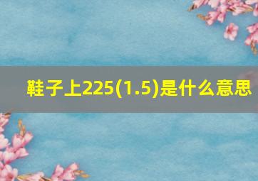 鞋子上225(1.5)是什么意思