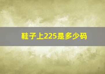 鞋子上225是多少码