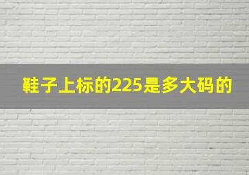 鞋子上标的225是多大码的