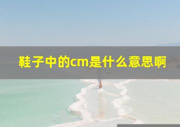 鞋子中的cm是什么意思啊