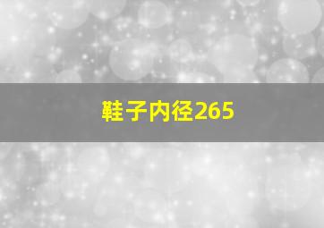 鞋子内径265