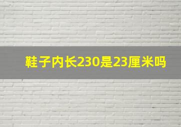 鞋子内长230是23厘米吗