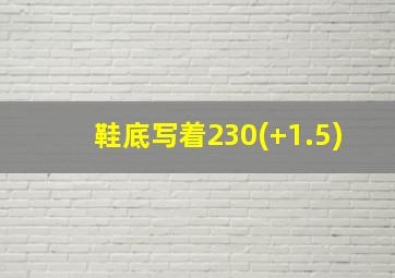 鞋底写着230(+1.5)