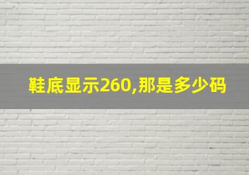 鞋底显示260,那是多少码