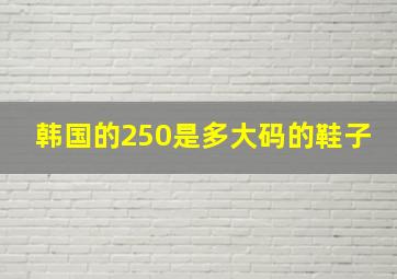 韩国的250是多大码的鞋子