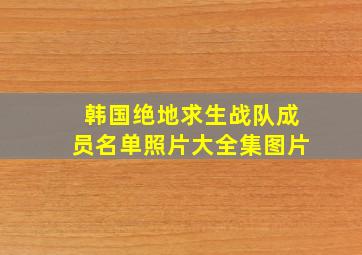 韩国绝地求生战队成员名单照片大全集图片