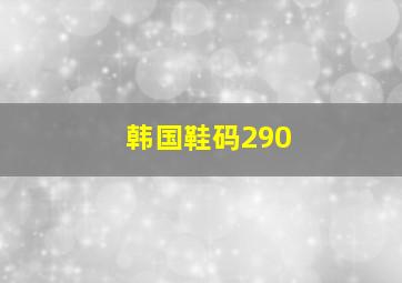 韩国鞋码290