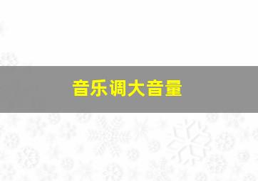 音乐调大音量