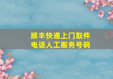 顺丰快递上门取件电话人工服务号码