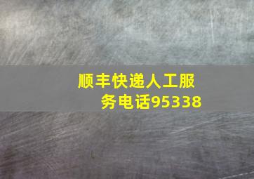 顺丰快递人工服务电话95338